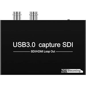 Wiistar SDI Video Capture Card 1080P60fps HDMI/SDI to USB3.0 Audio Video Capture Device with Loopout USB Video Record for Camera Live Streaming