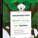 Koala Sublimation Paper 150 sheets 8.5x11 inches for Heat Transfer DIY Gift Compatible with Inkjet Sublimation Printer 105gsm