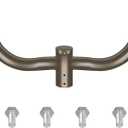 LEDMO Double Bullhorn Bracket LED Parking Lot Light 180 Degree Mounting Bracket Round Pole Double L Mounts Tenons for 2 Pack Dusk to Dawn Outdoor LED Shoebox Area Light Street Lighting Stadium fixture