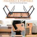 wishacc Lap Desk for Bed, Laptop Desk with Adjustable Tablet Stand, Sturdy Metal Frame Bed Desk, Foldable Laptop Bed Tray Table for Adults Couch Sofa, Portable Lap Desk for Laptop & Phone Slot