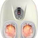 RENPHO Foot Massager Machine with Heat [2026 Upgraded], Shiatsu Foot Massager for Plantar Fasciitis, Birthday Gifts for Women Men, Cordless Control, Exclusive Voice Control, Beige