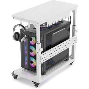 GreenForest Heavy Duty PC Stand, Gaming Computer Tower Cart with Wheels