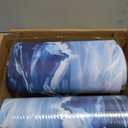 Decorative Lamp Shade Polyester Fibre Printed Drum Shade for Table Lamp & Bedside Lamp, 13 "Top x 13" Bottom x 10 "Height,Includes 2pcs (Sea Waves)