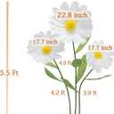 Giant Flowers for Decoration,Large Daisy Flowers Artificial,Big Paper Flower for Wedding,Birthday Party,Garden,Office,Home,Shop Window Display(White)