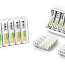 EBL AA AAA Rechargeable Batteries Comb with Charger Kits, 8PCS AA 2800mAh and 16-Count AAA 1100mAh Rechargeable Batteries with Individual AA AAA Battery Charger