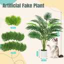 Der Rose 28'' Artificial Palm Tree Tall Fake Tropical Faux Trees Indoor and Outdoor for Home Bathroom Porch Outside Patio Decor (White Pot)