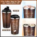 Pickmesh 3 Pcs Theater Gift Set 17 oz Coffee Mug Tumbler A5 Leather Journal with Ballpoint Pen Thank You Gift for Musicians Directors Actor Musical Theater Teacher Retirement Thanksgiving(Brown)