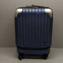 LEVEL8 Grace Carry on Luggage Airline Approved, 20 Inch Expandable Hard Sided Luggages with Spinner Wheels, Harshell Small Rolling Suitcase for Women Men with Tsa Lock, Blue