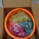 Halloween Party Favors Kids Toys 64Pcs Halloween Toys Glow In The Dark Party Decoration Supplies Bouncy Balls Toy for Kids halloween Bag Fillers with Pumpkin Buckets Trick or Treat