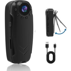 Mini Body Camera HD 1080P Wearable POV Cam, Action Camera with Night Vision Motion Detection 1500mAh-10 Hours Video Recording/Photo Taking, Small Body Cam for Sports/Law Enforcement/Valentine's Day