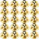 20 Pieces Finger Cymbals Belly Dancing Finger Dancing Zills Musical Instrument for Dancer Party(Gold)