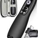 ELISWEEN Wireless Presenter with Carry Case, Presentation Clicker with Protective Storage Bag, Presentation Remote for Powerpoint, Mac, Computer, Laptop