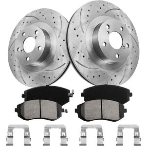 Front Brake Kit, Brake Rotors and Brake Pads Compatible with 2003-2008 Subaru Forester, 2002-2005 Outback, Impreza, Baja, Legacy|Automotive Replacement Brake Kit|(11.5in)|Front Brake Rotors
