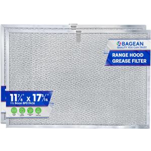 Bagean Stove Hood Vent Filter 11.8" x 17.35" BPS1FA36 Compatible with Broan Range Hood Filter Replacement - Fit's Allure Range Overhead Aluminum Screen - Blocks Grease & Filters Over Oven Air (2-Pack)