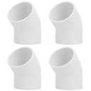 4Pack 2" 45 Degree PVC Elbow Pipe Fitting Connector (Socket x Socket) Furniture Build Grade SCH40 2 Inch 45 Degree Elbow PVC Corner Adapter for Home Sewer Plumbing Water Line