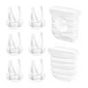 GOTOCUT Breast Pump Parts for Lansinoh Discreet Duo/Nuliie/Motif Aura Glow S32 Wearable Breast Pump, Incl 6PCS Duckbill Valves & 2PCS Silicone Diaphragms