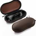 ProCase Sunglasses Case, Hard EVA Shell Shockproof Eyeglass Case for Men Women with Metal Hanging Hook and Velvet Lining, Travel Zipper Sport Glasses Holder Organizer for Gifts- Chocolate