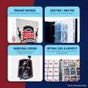 Topps Basketball Binder - 9 Pocket Trading Card Binder, Premium Durable Material, 35 Top-Loading Pages, 450 Card Capacity, Folder for Collectible Card Games, Sports, TCG