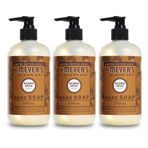 MRS. MEYER'S CLEAN DAY Hand Soap, Acorn Spice, Made with Essential Oils, 12.5 oz - Pack of 3