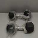 20 lbs Dumbbell pair, black, hex dumbbells