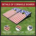 Cornhole Board Set, 3'x2' Cornhole Set, Corn Hole Boards Set, Lightweight Corn Hole Set Includes 2 Cornhole Boards, 8 Cornhole Bean Bags & Carry Case for Outdoor Games