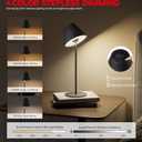 Honeywell Cordless Table Lamp Rechargeable, M1 Sunturalux Portable LED Desk Lamp 5200mAh Battery Operated 4Color 9RGB Dimmable Touch Control Night Light for Restaurant Living Bedroom Bedside Lamps
