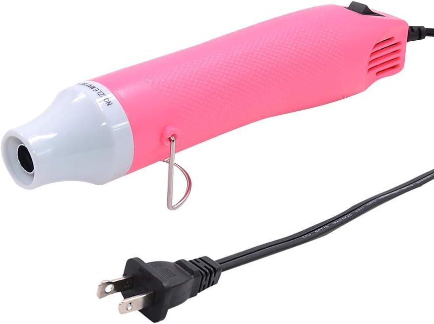Heat Gun, Hot Air Gun Tools Shrink Gun with Stand For DIY Embossing And Drying Paint Multi-Purpose Electric Heating Nozzle 300W 110V (Pink,White) Heat Gun, Hot Air Gun Tools Shrink Gun with Stand For DIY Embossing And Drying Paint Multi-Purpose Electric Heating Nozzle 300W 110V (Pink,White)