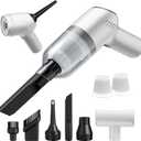 APPS2Car Handheld Vacuum for Car, 9000PA Cordless Mini Vacuum & Air Duster, 3 in 1 Portable Vacuum Cleaner with 2 Washable HEPA Filter for Home, Office, Pet Hair (White)