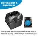 2 x Foldable Trash Can with 30 Bags- 1.85 Gallon Collapsible Trash Can, Waterproof Leak-Proof Auto Garbage Bin with Wide Opening for Car, SUV, Truck, RV (Black) (Small)