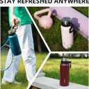 BJPKPK 64oz Insulated Water Bottle with Handle Half Gallon Stainless Steel Travel Thermal Flask Reusable Large Water Bottle,Lavender Green