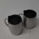 CHILLOUT LIFE Stainless Steel Insulated Coffee Mugs Set of 2 (14oz)  Double Wall Coffee Cups with Spill Resistant Lid & Strong Handle, Shatterproof Cups for Cold Drinks and Hot Beverages