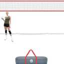Volleyball Practice Net with with Patented 5-Height Adjustment (6'6'' to 8'), Portable Freestanding Training System for Backyard, Indoor or Outdoor, Heavy Duty & Easy Setup (20 ft)