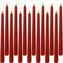 20-Pack Burgundy Taper Candles Unscented, 10 Inch Tall Dinner Table Candles for Wedding Centerpieces, Bulk Candlesticks Smokeless Dripless, Dark Red Decorative Candles for Christmas Home Decor