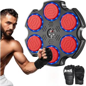 Music Boxing Machine, Boxing Wall Mount Machine for Kids Adult, Smart Boxing Traineing Machine with Boxing Gloves