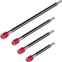 Drill Bit Extension Set, 4Pcs Magnetic Drill Screwdriver Bit Holder Bar Chuck Adapter Extender 1/4 inch Hex Quick Release Bit Holder for Impact Driver Screws Nuts Drill