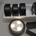 EZVALO Picture Lights for Wall, Rechargeable Battery Magnetic Poster Lights with 3 Color Temps & 12 RGB, Remote Dimmable Timer Light, Wall Decor Light for Art Display (6 Pack with Charging Station) (Black)