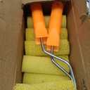 12 Pcs Textured Paint Roller Covers with 2 Frames Set, 4 inch 3 Textures Foam Drywall Texture Paint Rollers, House Paint Roller Covers for Art Painting Walls Ceilings