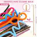 Yunsailing 1800 Pcs Pipe Cleaners 6 mm x 12 Inch Chenille Stems Pipe Cleaners Craft Supplies Art Supplies Adults DIY Creative Decorations Creative DIY Projects Decorations (Stylish Color)