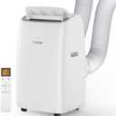 Dual Hose Portable Air Conditioner, [2025 Upgraded] Full DC Inverter Compressor, Energy-Saving 13.6 CEER, Low Noise (45dB), Cools Room up to 500 Sq.Ft., Backlit Remote Control, 14,000BTU, White