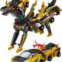 Magnetic Dinosaur Car Toy - 2 in 1 Crash & Transform Vehicle to Dino, No Battery Needed for Kids Age 3-12, Birthday Gift(Golden Dragon)