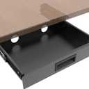 13 Inch Wide Under Desk Sliding Drawer- Pull Out Storage Organizer with Handle at office or home for Sit Standing Workstation, Black