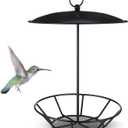 Ziliny 1 Pack Cylinder Bird Feeder Outdoor Seed Cake Feeder Metal Suet Cake Holder Backyard Wild Birdfeeding Bird Feeders for Outdoors Garden(Black)