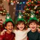 Christmas Headbands, Christmas Tree Headband with Santa Claus and Snowflakes, Costume Xmas Headbands for Adult Children Christmas Holiday Party Suppliers