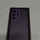 CANSHN Designed for Samsung Galaxy S24 Ultra Case [Full Camera Protection] [Compatible with MagSafe] Translucent Matte Shockproof Protective Phone Cover 6.8 Inch - Deep Purple