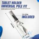 Heavy Duty Pool Tablet Holder ABS and Stainless Steel Construction, EZ Clip Handle, Adjustable Wing Screw Replaces 542068, Fits 3 Inch Tablets for Cleaning Stains with Telescopic Pole
