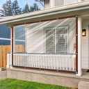 Clear Tarps Heavy Duty Waterproof - 8x10ft Clear Plastic Tarp with Grommets Transparent Vinyl Tarp for Porch Patio Enclosure Tarpaulin for Outdoor Furniture Window Cover