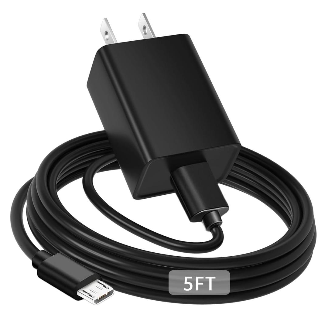 Micro USB Charger for Samsung Galaxy Tab A 10.1/8.0/7.0/9.7, E, S2, SM-T280/350/580/113/377/560/713/813/530 Tablet 10W 5ft Charging Charger Cable Cord