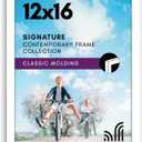 Americanflat 12x16 Picture Frame with Shatter-Resistant Glass - Signature Collection - Gallery-Style Frames Made of Engineered Wood - Photo Frame for Wall Display - White