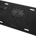 South Carolina License Plate Matte Black, 6x12 Aluminum Palmetto State Pride Stealth Decor