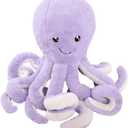 DENTRUN Octopus Stuffed Animals, Giant Octopus Plush Doll Play Toys for Kids Girls Boys Adults Birthday Xmas Halloween Present Stuffed Sea Animals Plushie, 7/16/24/32 Inches, 5 Colors (Purple)